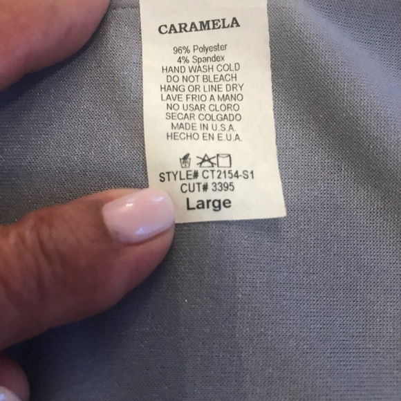 Cold Shoulder Crushed Velvet Top. Blue/silver Fun look for a Holiday Party! - Picture 5 of 6